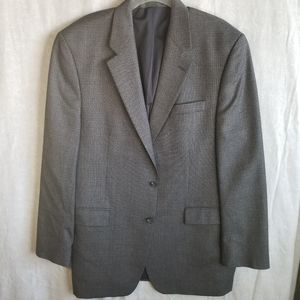 Lauren Ralph‎ Lauren Size 44L Wool Houndstooth Plaid Blazer Sport Coat Jacket